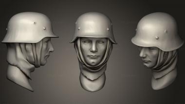 Military figurines HEADS HELMETS12 3d model